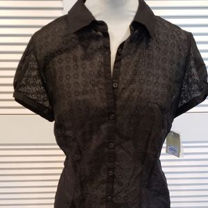 Button front blouse